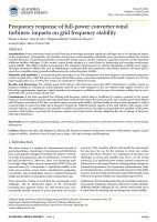 Frequency response of full-power converter wind turbines: impacts on grid frequency stability